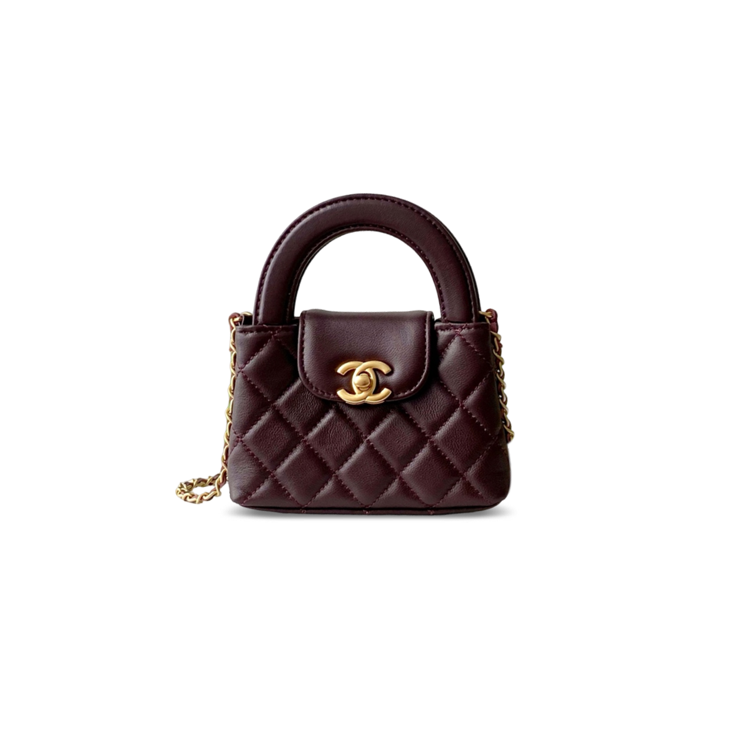 CHANEL KELLY NANO SHOPPING BAG LAMBSKIN AS3435 (12.5*8.3*4cm)